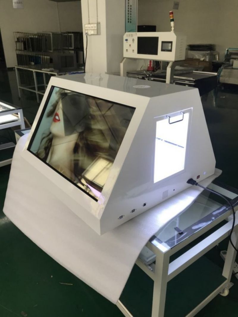 24寸透明屏展示柜生產(chǎn)-06