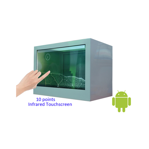 55寸透明液晶屏展示柜帶觸摸功能直銷LCD透明液晶展示柜生產(chǎn)廠家批發(fā)
