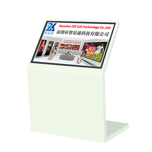 商場(chǎng)查詢觸摸一體機(jī)43寸L型立式斜面薄款銀白黑可選商務(wù)風(fēng)自助終端定制