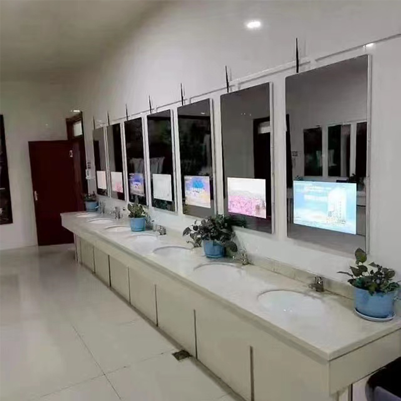衛(wèi)浴間壁掛鏡面廣告機(jī)