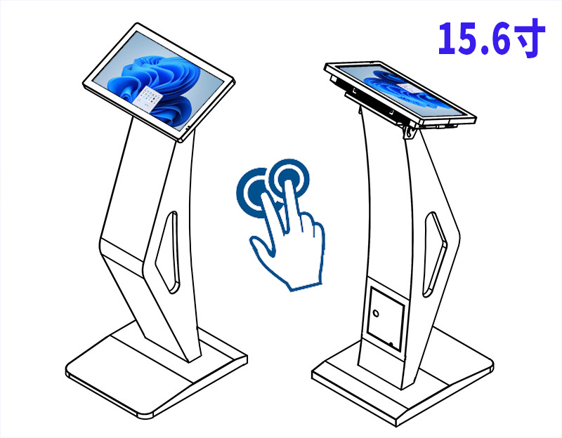 windows電容觸摸臥式液晶廣告機(jī)