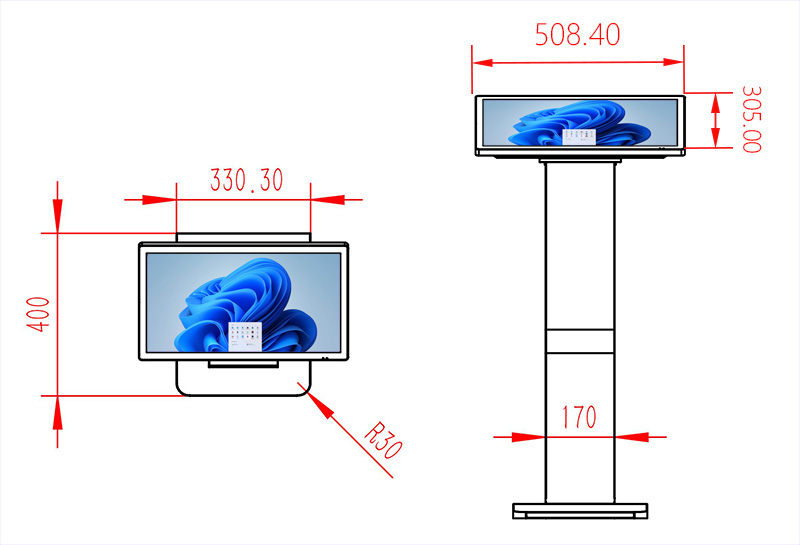 臥式廣告機(jī)windows電容觸摸一體機(jī)