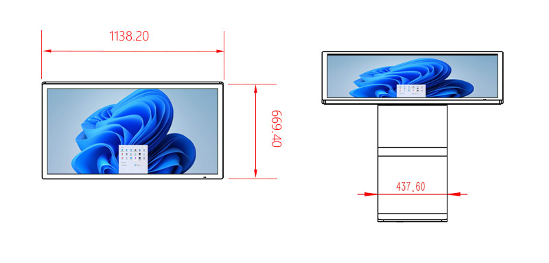 臥式網(wǎng)絡(luò)windows電容觸屏廣告機