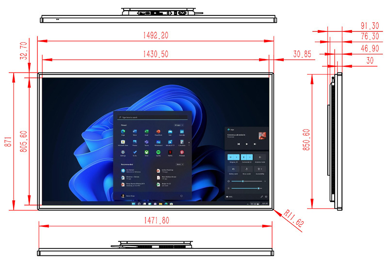 Windows廣告機紅外觸摸一體