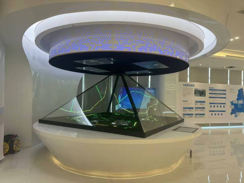 全息吊頂正三角展示柜