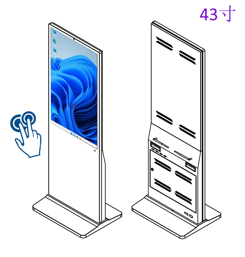 廣告機(jī)windows電容觸摸一體