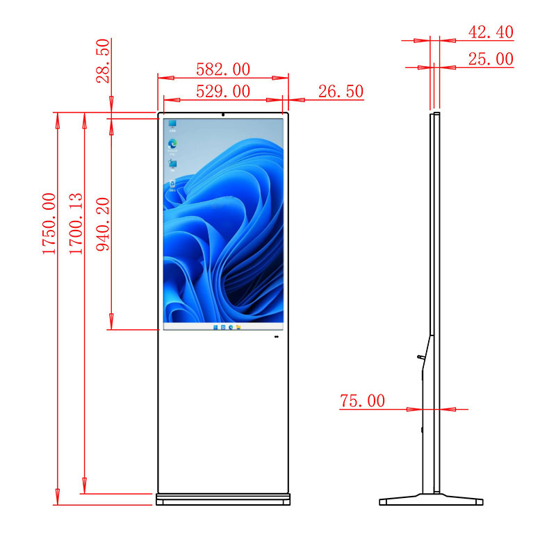 立式windows電容觸摸廣告機(jī)價(jià)格
