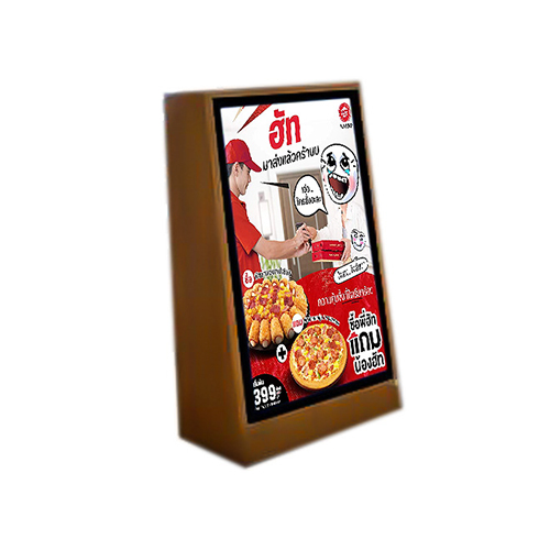 定制款門店廣告機(jī)實(shí)木外殼43寸豎屏分屏顯示高清網(wǎng)絡(luò)安卓廣告一體機(jī)