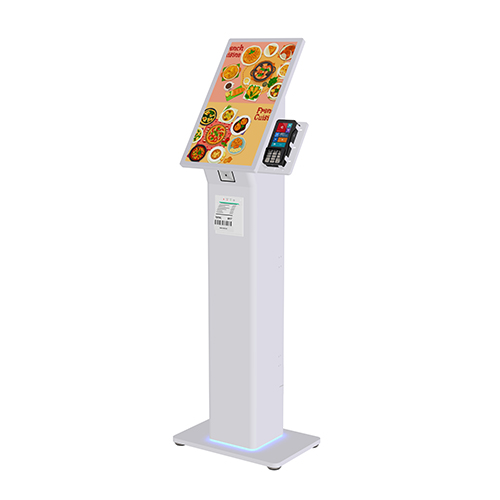 21.5寸自助點餐一體機立柱式點餐機廠家直銷-智能語音點餐系統(tǒng)，支持定制餐品界面
