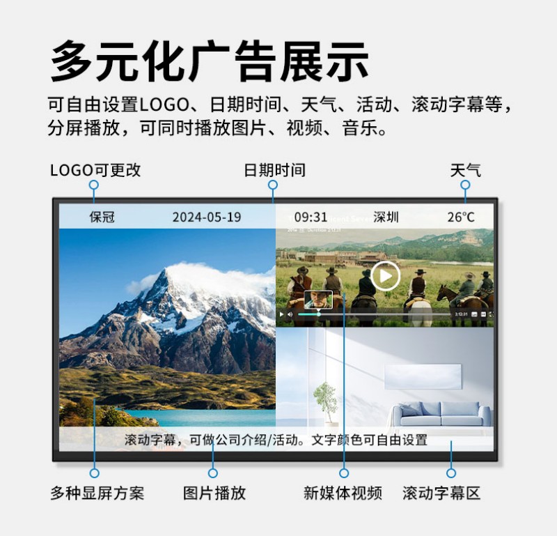 數(shù)字標牌廣告屏