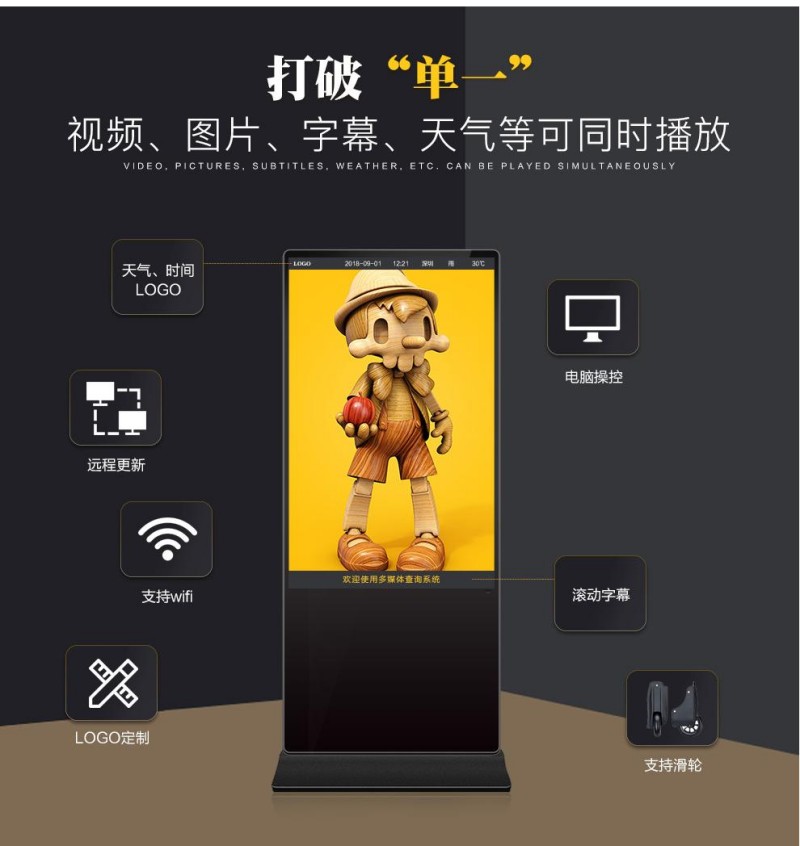 數(shù)字標(biāo)牌廣告屏