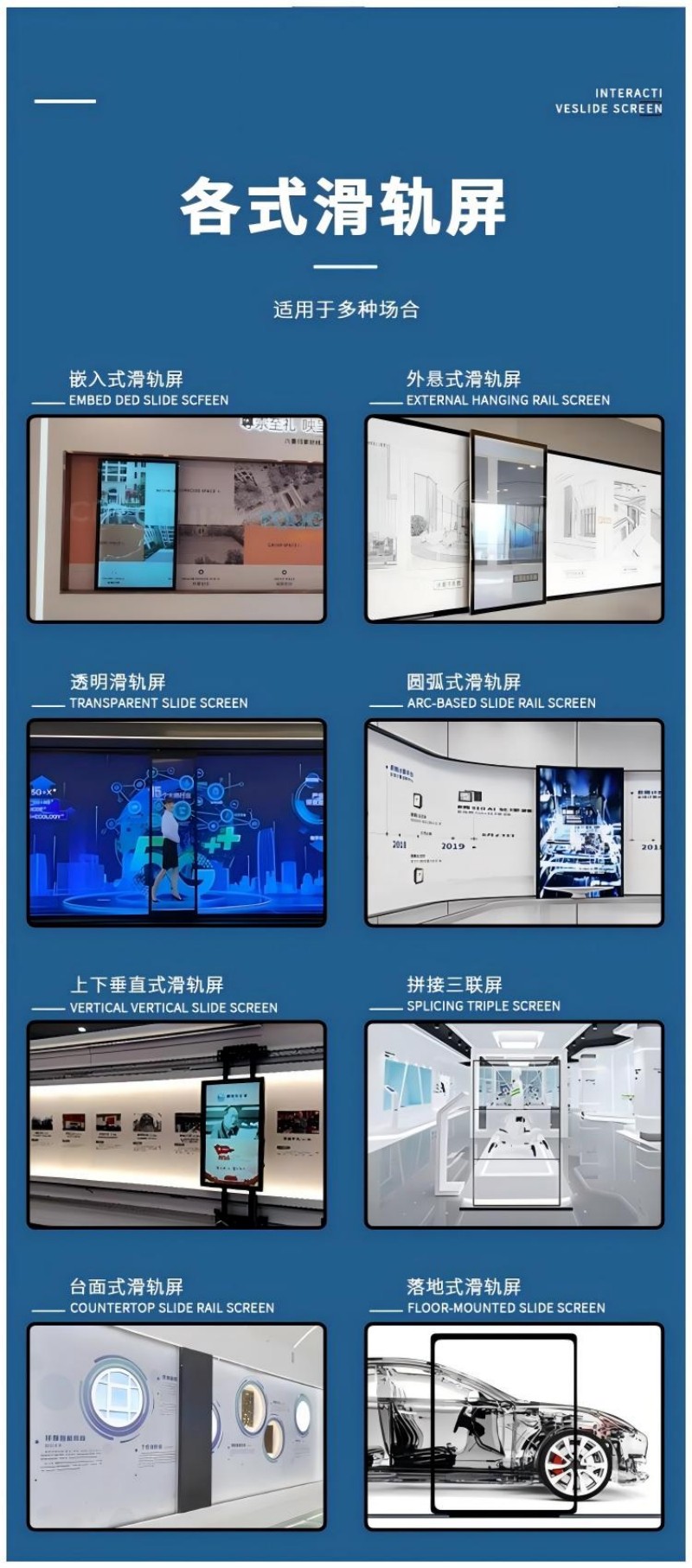 開合屏滑軌屏