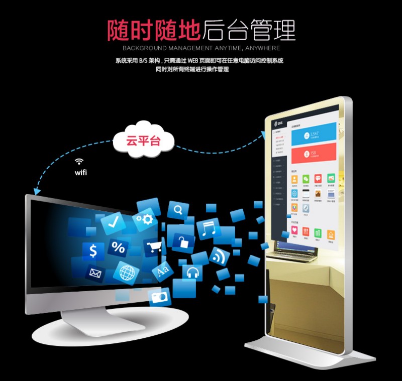 智能鏡面廣告機