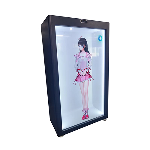 75寸全息艙AI數(shù)字人3D裸眼三維透明屏展示柜可觸摸